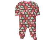 Carters Infant Toddler Girls Pink Blue Elephant Sleeper Sleep Play Pajamas