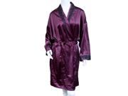 Vanity Fair Womens Silky Purple Robe Lace Front Housecoat Negligee Cover Up XL