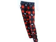 Soft Sensations Women Red Plaid Scottie Dog Pajama Bottoms Fleece Sleep Pants 3X