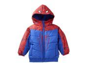 Marvel Comices Toddler Boys Blue Spiderman Ski Jacket Winter Coat 2T