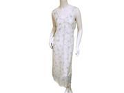 Cherokee Womens White Blue Floral Cotton Nightgown Lightweight Night Gown XXXL