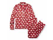 Covington Womens Red White Polar Bear Print Pajamas Fleece Pajama Set XL