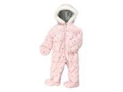 Carters Infant Girls Light Pink Foil Hearts Snowsuit Baby Pram Snow Suit