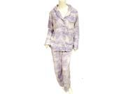 Soft Sensations Womens Purple Paisley Fleece Pajamas PJs Lounge Sleep Set 2X