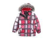 Zero Xposur Girls Pink Plaid 3 In 1 Fur Coat Puffer Ski Jacket Set 14 16