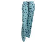 Soft Sensations Womens Green Feather Flannel Sleep Pants Pjs Pajama Bottoms M