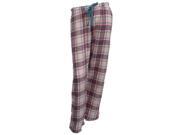 Soft Sensations Womens Pink Plaid Flannel Sleep Pants Pjs Pajama Bottoms L