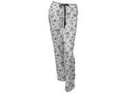 Soft Sensations Women White Snow Print Flannel Sleep Pants Pjs Pajama Bottoms XL