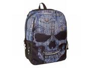 Mojo Mr Peterson Denim Skull Backpack Sport School Travel Pack Tech Ready