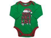 The Childrens Place Infant Boy Green Snap Bottom Christmas Creeper T Shirt 3 6m