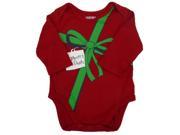 The Children s Place Infant Girls Red Snap Bottom Christmas Gift Creeper T Shirt