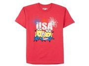 Despicable Me Boys Minion Shirt Patriotic Red USA Fireworks T Shirt 5