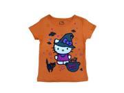 Hello Kitty Infant Toddler Girls Orange Halloween Shirt Witch Cat T Shirt