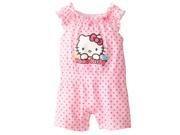 Hello Kitty Infant Girls Pink Polka Dot Romper Creeper Jumper Outfit