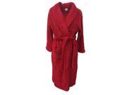 Croft Barrow Womens Soft Plush Red Dimpled Robe Housecoat S