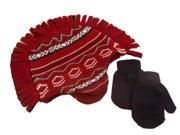 Faded Glory Toddler Boys Red Mohawk Trapper Hat Mittens