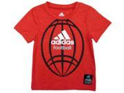 Adidas Toddler Boys Red Adidas Football Athletic T Shirt 3T