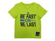 Adidas Toddler Boys Green Be Fast Or Be Last Athletic T Shirt 3T