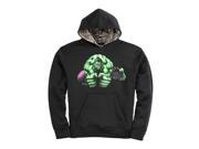 Marvel Boys Black The Incredible Hulk Pullover Hoodie Realtree Sweatshirt L
