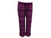 Soft Sensations Womens Purple Plaid Fleece Sleep Pants Pjs Pajama Bottoms M