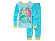Disney Toddler Girls 2 PC Little Mermaid Ariel Top Bottoms Pajama Sleep Set 10