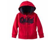 OshKosh B Gosh Boys Red Zip Front Hoodie Sweatshirt 4