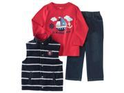 Kids Headquarters Infant Toddler Boy 3 Piece Sailor Outfit Vest Shirt Pants 12m