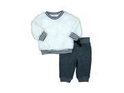 First Impressions Infant Boys Fox Shirt Striped Pants Sweatsuit 2 Piece Set 6 9m