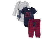 Childrens Place Infant Boys 3 Piece Daddys Little Helper Creepers Pants Set 0 3m