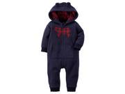 Carters Infant Boy Blue Bear Themed Hooded Fleece Jumpsuit Coverall Outfit 6m