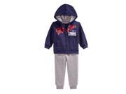Tommy Hilfiger Infant Boys 2 Piece Blue Gray Hoodie Jacket Sweat Pants Set 24m