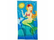 Celebrate Pretty Mermaid Cotton Beach Towel 30x60