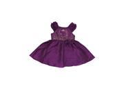 Hello Kitty Toddler Little Girls Purple Princess Short Sleeve Party Dress 5
