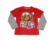 Nickelodeon Toddler Boys Red Paw Patrol Long Sleeve Shirt Christmas T Shirt 2T