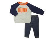 Carters Infant Boys 2 Piece Mommy s Hunk Sweatshirt Pants Set 9m
