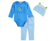 First Impressions Infant Boys 3 Piece Monster Outfit Bodysuit Cap Pants Set 3 6m