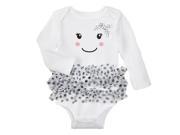 Koala Kids Infant Girl Ruffle White Ghost Bodysuit Halloween Creeper Shirt 0 3m