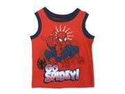 Ultimate Spider Man Toddler Boys Red Go Spidey Tank Top Muscle Shirt 2T
