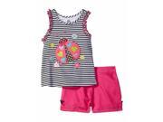 Kids Headquarters Infant Baby Girl Set Lady Bug Shirt Pink Shorts Outfit 6 9m