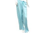 Soft Sensations Womens Blue Lattice Stretch Fleece Sleep Pants Pajama Bottoms M