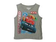 Disney Pixar Toddler Boys Gray Cars Tank Top Max Speed Muscle Shirt 3T