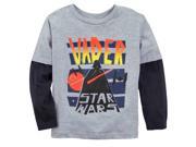 Star Wars Boys Gray Black Darth Vader T Shirt Long Sleeved Tee Shirt 2T
