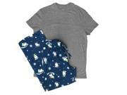 Merona Mens 2 Piece Snowman Sleepwear Christmas Pajama Set M