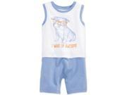First Impressions Infant Boys I Wake Up Awesome Romper Puppy Dog Jumpsuit 3 6m