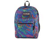 Trans by Jansport Supermax Multi Acid Rainbow Swirl Backpack School Travel Pack