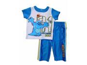 Disney Monsters Inc. Infant Boys Blue 2 Piece Sully Shirt Pants Set 0 3m