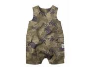 Carters Infant Boys Green Sleeveless Hawaiian Leaf Romper 18m