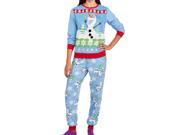 Disney Frozen Womens Fleece Olaf Ugly Sweater Pajamas Holiday Sleep Set 3X