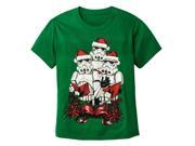 Star Wars Boys Green Christmas Caroling Stormtrooper Holiday T Shirt L