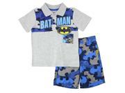 Infant Toddler Boys 2 Piece Batman Polo Shirt Camo Shorts Set 18 Months